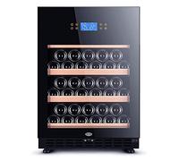 MOLVUS Large Capacity Wine Refrigerator, 44 Bottle Thermostat, 118L Basement Quality Wine Cabinet with LED Display, Bar Cabinet with Wine Fridge, Temperature (With Transformer. Style A)