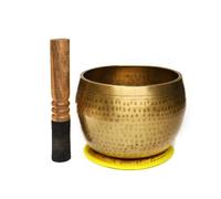 MOLVUS Pure Copper Exhausted Yoga Meditation Tibetan Singing Bowl Set Handmade Buddha Bowl