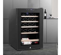 MOLVUS Single Door Constant Temperature Wine Refrigerator, Independent Wine Cabinet with Intelligent Control Panel and Glass Door, Wine Cabinet with Fridge Space 5-22℃