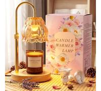 Molxss Candle Warmer Lamp with Dimmable Light & Timer, Electric Wax Melting Lamp for Scented Candles, Home Fragrance Lighting, Perfect for Anniversary Birthday Housewarming Gifts