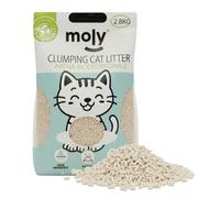 MOLY Bentonite Cat Litter with Active Charcoal 2.8 kg | High Absorption Agglomerating Sand | Total Odor Control | Low Dust | Premium Hygienic Mineral Bed