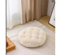 MolynnChic Large Floor Pillow Meditation Cushion Round Floor Cushions for Adults,Luxury Thick Floor Pillows for Sitting Put in Living Room Balcony Outdoor Tatami（Beige）