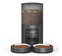 Molypet Automatic Cat Feeders for 2 Cats - 6L Cat Food Dispenser with Double Bowls, Programmable Timed Feeding up to 6 Meals per Day, Voice Recording, Dual Power Supply