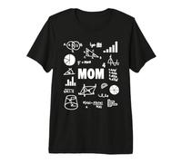 Mom 4 Times Mom of 4 Math Mother to the 4th Power Premium T-Shirt