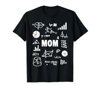 Mom 4 Times Mom of 4 Math Mother to the 4th Power Value Graphic T-Shirt