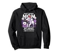 Mom Alzheimers Awareness Elephant Never Forget Purple Ribbon Pullover Hoodie