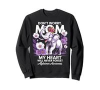 Mom Alzheimers Awareness Elephant Never Forget Purple Ribbon Sweatshirt