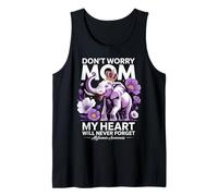Mom Alzheimers Awareness Elephant Never Forget Purple Ribbon Tank Top