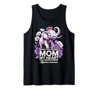 Mom Alzheimers Awareness Elephant Never Forget Purple Ribbon Tank Top