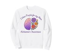 Mom Alzheimer's Awareness Purple Support Design Sweatshirt