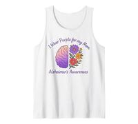 Mom Alzheimer's Awareness Purple Support Design Tank Top