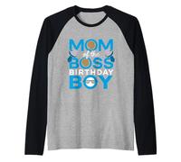 Mom and Dad Boss Birthday Boys Baby Family Party Decorations Raglan Baseball Tee