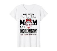 Mom and Daycare Assistant Mothers Day Double Blessing T-Shirt