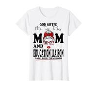 Mom and Education Manager Mothers Day Double Blessing T-Shirt