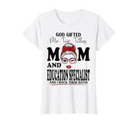Mom and Education Specialist Mothers Day Double Blessing T-Shirt