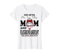 Mom and Playground Assistant Mothers Day Double Blessing T-Shirt