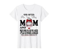 Mom and Twelfth Grade Teacher Mothers Day Double Blessing T-Shirt
