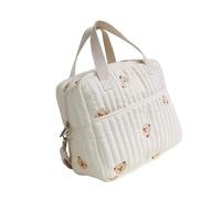 Mom Bag Handbag Embroidered Pattern Multiple Compartment Splashproof Travel Crossbody Bag Large Capacity Diaper Splashproof Travel Crossbody Large Capacity Diaper