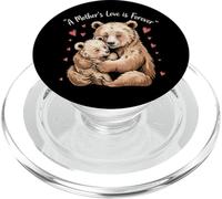 Mom Bear Cub Funny Pregnant Loading Baby Mother PopSockets PopGrip for MagSafe