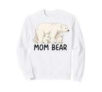 Mom Bear With Two Cubs Siblings Polar Bear Family Sweatshirt