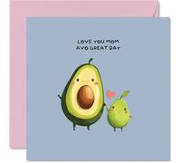 Mom Birthday Card - Avo Great Day - Happy Mother's Day Card for Mom Mum from Son Daughter, 145mm Funny Humour Pun Bday Greeting Cards