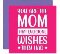 Mom Birthday Card - Everyone Wishes - Happy Birthday Card for Mom from Son Daughter, 145mm Everyone Wishes Bday Greeting Cards