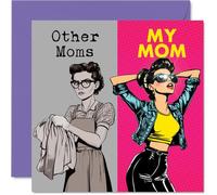 Mom Birthday Card - Other Moms - Happy Birthday Card for Mom from Son Daughter, 145mm Mothers Day Greeting Cards