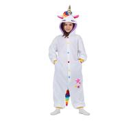 Mom Blanco Child Kigurumi Unicorn With Hood And Tail Costume