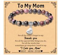 Mom Bracelet Mothers Day Gifts for Mom Grandma Nana Bonus Nature Stone Beaded Bracelet Jewelry Birthday Gifts for Grandma Grandmother Aunt Mother Wife Friends Graduation Gift, Middle, Botswana Agate