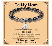 Mom Bracelet Mothers Day Gifts for Mom Grandma Nana Bonus Nature Stone Beaded Bracelet Jewelry Birthday Gifts for Grandma Grandmother Aunt Mother Wife Friends Graduation Gift, Middle, botswana agate