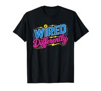 Mom Brain Lightning Bolt Neurodivergent Superpower Art T-Shirt