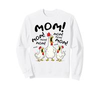 Mom Chicken Cartoon Funny Farmyard Mother Humor Sweatshirt