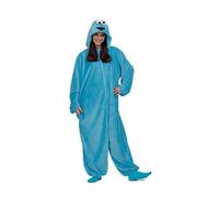 Mom Cookie Monster Pajamas Costume Blue XS