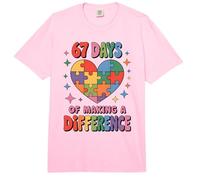 Mom Dad 67 Days Making A Difference Autism Teacher ADHD Comfort Colors Adult Heavyweight T-Shirt