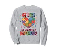 Mom Dad 67 DAYS MAKING A DIFFERENCE Autism Teacher Adhd Sweatshirt