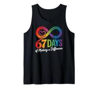 Mom dad 67 Days Making A Difference Autism Teacher Support Tank Top