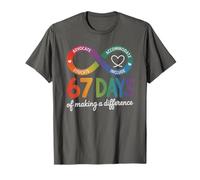 Mom Dad 67 Days Making A Difference Autism Teacher T-Shirt