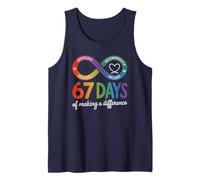 Mom Dad 67 Days Making A Difference Autism Teacher Tank Top