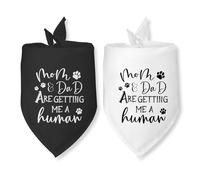 Mom & Dad are Getting Me a Human Dog Bandana Pregnancy Announcement Dog Bandana Baby Announcement Gender Reveal Pets Scarf for Small Medium Dogs Cat