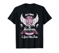 Mom & Dad My Angels T Shirt, in Memory of Parents in Heaven T-Shirt