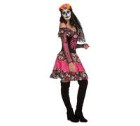 Mom Day Of The Dead Woman Costume Pink XL