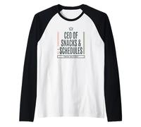 Mom Edition - CEO of Snacks and Schedules Raglan Baseball Tee