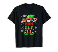 Mom Elf Christmas Elf Hat Shoes Costume Kids Family Group T-Shirt