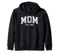 Mom Est 1980 Custom Mom Personalized Mother’s Day Customized Zip Hoodie