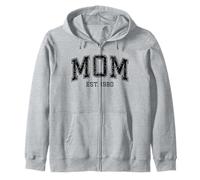 Mom Est 1980 Custom Mom Personalized Mother’s Day Customized Zip Hoodie