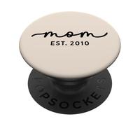 Mom Est 2010 Custom Mom Personalized Mother’s Day Customized PopSockets Adhesive PopGrip