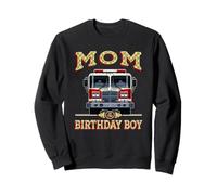 Mom Firefighter Birthday Boy Fire Truck Fireman Mama Sweatshirt