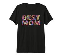 Mom Floral Lettering Design Premium T-Shirt