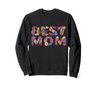 Mom Floral Lettering Design Sweatshirt