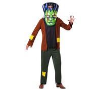 Mom Frankenstein Cabezudo Meno And 3d Hood Man Costume